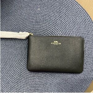 Coach Black Leather Wristlet